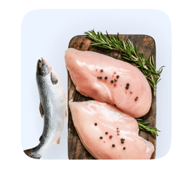 Chicken, Fish & Meats